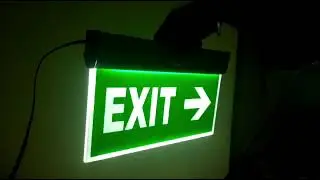 Double sided Battery back up LED Exit signages #safety #fireexit #emergency exit