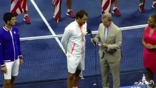 US Open 2015 Men's final - Federer's speech