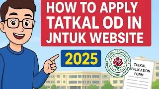 How To Apply For OD From JNTUK Official Website || 2025 || Complete Guide In Telugu
