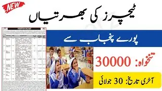 Punjab Govt Teacher Jobs 2021 | Educators Jobs 2021 in Punjab Latest News | New Jobs 2021