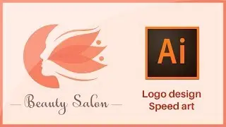 How To Design a Beauty Logo in Adobe Illustrator | Speed Art