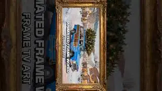 Ambient Winter Jazz Christmas Tree Car on Frame TV #shorts