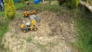 RC Radlader Liebherr 586 bei der Arbeit 1/14 Modellbaustelle Dinslaken 