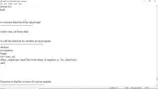 Sub programs and functions in oracle PL/SQL