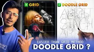 How to use DOODLE GRID ? 🫨Detailed most easiest Outline Drawing Technique