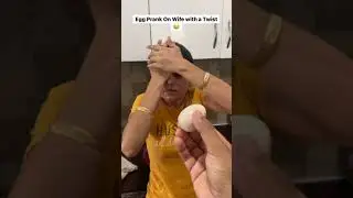 EGG PRANK ON WIFE with a TWIST 😂 #shorts