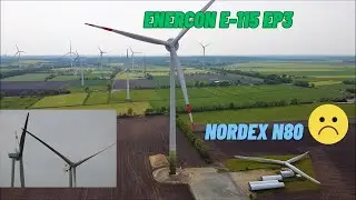 Repowering im Windpark Ahrenviöl, Nordex N80, Enercon E-115 EP3, Nordex N117 Windkraftanlagen