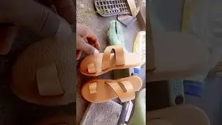 Handmade Kiddie Sandals | Punching, Fixing, Lasting & Finishing #shorts #diy #trending