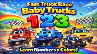 The Great Truck Race! 🏁 Learn to Count 1 to 10 with Baby Trucks