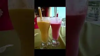 💛🩷️mango milk shake and strawberry milk shake. recipe k liye comment kre