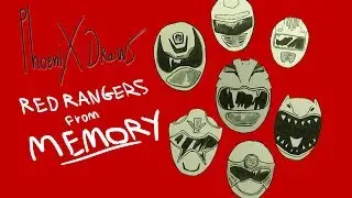 Every Red Ranger from Memory! | Phoenix Draws