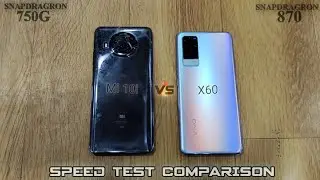 Mi 10i vs Vivo X60 Speed Test Comparison🔥SD 750G vs SD 870⚡Xiaomi Needs To Improve😞...