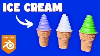 How to Model a Realistic Ice Cream in Blender 4.4 (Beginner Tutorial)