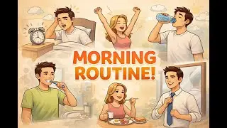 Morning Routine in Simple English | Daily Life Conversation | Sam & Sara Podcast
