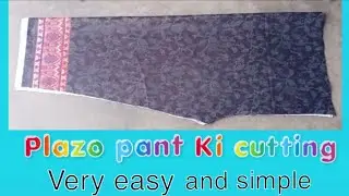 Very easy and simple plazo pant ki cutting|| #pantcutting #plazopantcutting #ladiespants #sewingtips