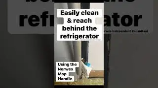 Easily clean and reach behind the refrigerator with the Norwex Mop handle ￼