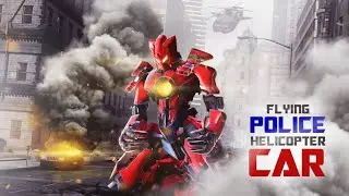 police helicopter flying car transform robot games