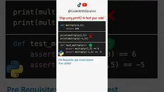 Stop using print() to test your code! 🛑