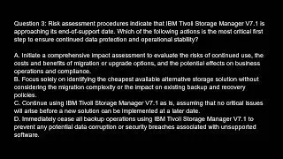C2010 509 IBM Tivoli Storage Manager V7 1 Fundamentals Free Practice Test video