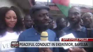 The President IYC Worldwide Speaking After Casting His Vote During The Bayelsa State Governorship El