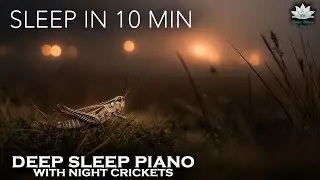 Sleep in 10 Minutes | Deep Sleep Piano with Night Crickets | Timelesss Relaxing Music