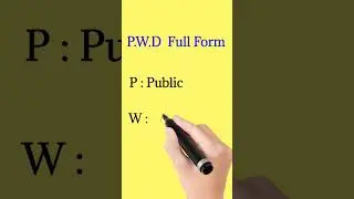 P.W.D  Full form | full form of PWD  | #fullform