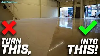 Turning rough Concrete into a MIRROR! | Floor polishing