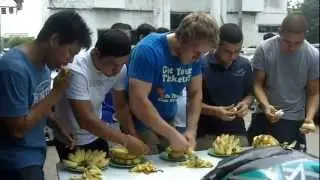 Eating 20 Mini Bananas in 1 Minute! (World Record) | Furious Pete