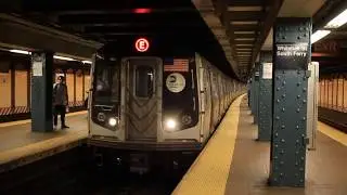 MTA New York City Subway R160 E Train terminates at Whitehall St