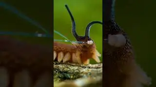 Velvet Worm: Nature's Sticky Trap Master! #shorts #facts