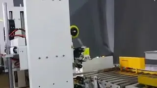 Fully automatic H type carton sealing machine folding flap edge corner tapes sealer equipment