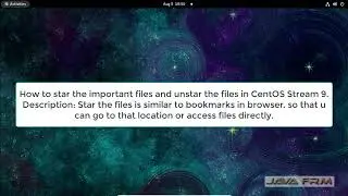 How to Star important Files in CentOS Stream 9