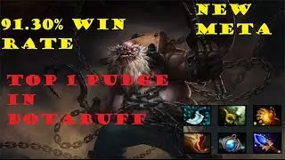 Dota 2 - TOP 1 Pudge in Dotabuff - Gameplay - 91,30% WIN RATE