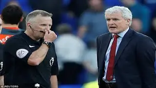 Southampton boss Mark Hughes hits out at referee Jon Moss and questions his fitness after late