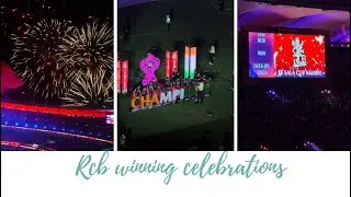 Rcb champions celebrations and fireworks at narendra modi stadium- fan reactions- RCB