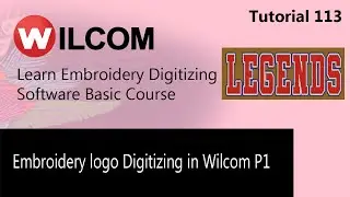 Embroidery logo Digitizing in Wilcom P1