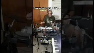 Drums and Synth in 7/4. (part 1) #charliecarr #oddtimesignature #drumgroovein7/4 #synthpads