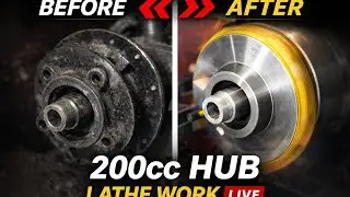  .	🔴 LIVE Motorcycle 200cc Hub Repair & Lathe Turning Work