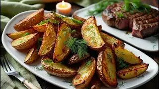 Crispy Garlic Potatoes with Dill &ndash; Perfect Side Dish!
