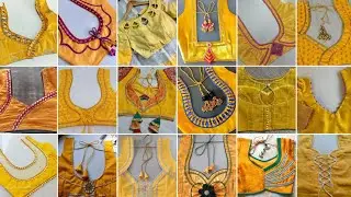 Top 100+ Yellow Blouse Back Neck Designs 2025 | Mayo, Haldi & Ubtan Blouse Designs