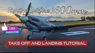 Learn How To Take Off And Land An RC Warbird!!! Flightline Spitfire 1600mm RC Model Touch And Goes!