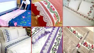 Top Class Cross Stitches Hand Embroidery Bedding Sets Designs