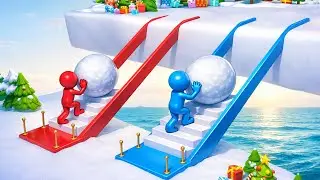 Snow Race 3D: Ice Bridge Run - Gameplay Walkthrough P1 - New Update (iOS, Android)
