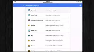 Google My Account Device Activity