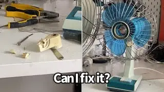 A 1970s Pifco Whirlwind 9&rdquo; desk fan model 1186 with broken neck bracket | Can I repair/replace it?