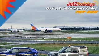 Jet2 757-200 G-LSAK Final DEPARTURE FROM MANCHESTER AIRPORT [WING WAVE] 06-01-25