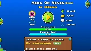 Meow Or Never (Insane Daily) 100% all coins by JBRedux