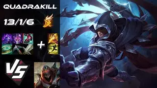 JUNGLE Talon vs Zed [QUADRAKILL] - EU Grandmaster Patch 25.19