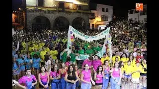 Desfile de peñas en Villarino y pregón de fiestas de San Roque