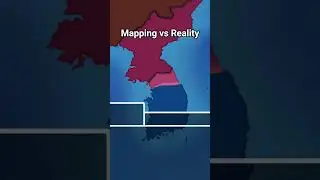Mapping vs Reality #shorts #geography #history #war #map #mapping #maps #ww3 #northkorea